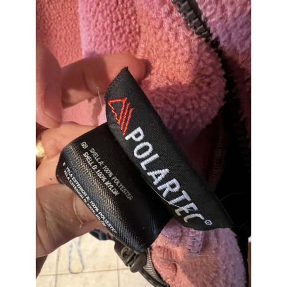 The North Face Womens Denali Pink Gray Fleece Zip Up Sweater Jacket Sz S - Picture 7 of 11